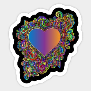 Heart Love Flourish Decorative Decoration Sticker